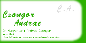 csongor andrae business card